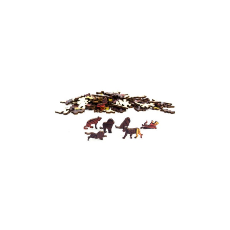 Rainbow Wooden Puzzle LION 121 pcs