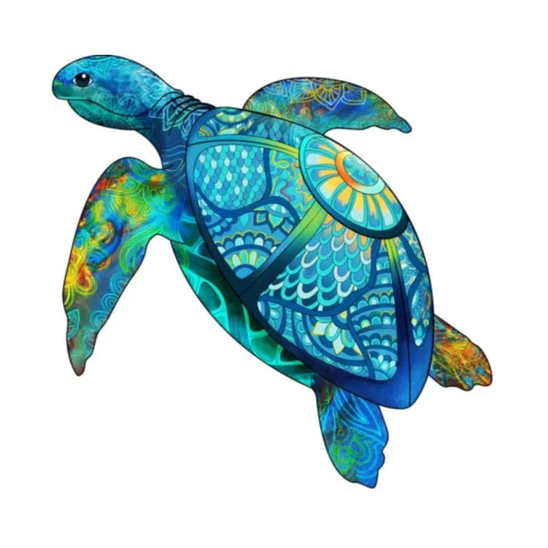 Rainbow wooden puzzle tortue 125 pcs